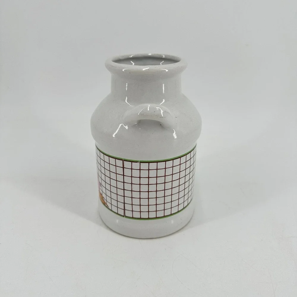 Nevco Vintage Pig Ceramic Milk Can Crock White Farmhouse‎ Decor Small Jug